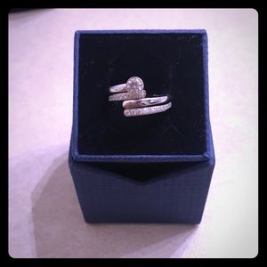 Swarovski unique double crystal rings